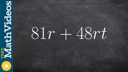 Factoring a binomial by distributive property Instructional Video