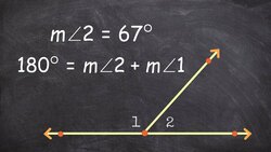 Given a linear pair of angles solve for the missing angle - Math solver Instructional Video