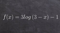 Learn to graph the logarithmic expression with multiple transformations Instructional Video