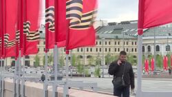 CLEAN : Moscow adorned with banners ahead of Victory Day as virus cases climb News Clip