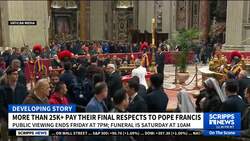 An estimated more than 25,000 pay their final respects to Pope Francis News Clip