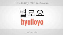 How to Say "No" in Korean Instructional Video