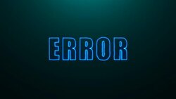 Letters of Error text on background with top light, 3d rendering background Stock Footage
