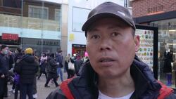 Hong Kong protesters join human chain through Kingston upon Thames News Clip