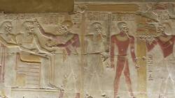 Egypt, Abydos - Temple of Sety I - Second Hypostyle Stock Footage