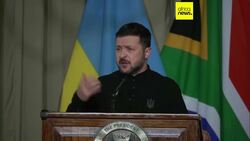 Zelenskyy cuts short visit to South Africa after deadly Russian strike on Kyiv News Clip