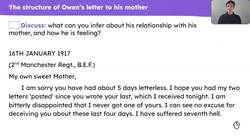 Letter writing: planning, using Wilfred Owen’s 1917 letter as stimulus Instructional Video