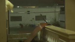 Blown Out Windows And Flooding As Hurricane Hits Hotel Stock Footage