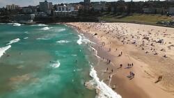 Opera House and Harbour Bridge: Drone Views of Sydney's Skyline Stock Footage