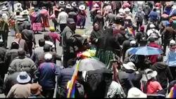 CLEAN : Thousands accompany funeral procession of killed protesters to La Paz News Clip