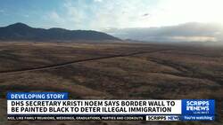 Souther border wall being painted black to make climbing more difficult News Clip