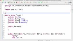 Spring Framework Master Class - Java Spring the Modern Way - Step 14 - Defining the Person Entity Instructional Video