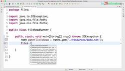 Java Programming for Complete Beginners - Java 16 - Step 03 - Read Content from a File - Files readAllLines and Lines Methods Instructional Video