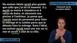 GCSE French Speaking: What would be your ideal house? Instructional Video