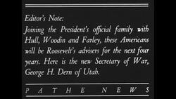 Members of incoming US President Franklin D. Roosevelt's new cabinet News Clip