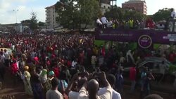 CLEAN : Supporters greet exiled opponents arriving at Conakry airport after fall of Conde News Clip