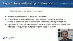 Cisco CCNA 200-301: The Complete Guide to Getting Certified - Basic Layer 1 and 2 Troubleshooting Instructional Video