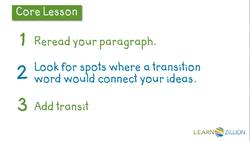 Linking Ideas in Your Persuasive Opinion Essay: Using Transition Words Instructional Video
