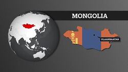 Earth Sphere Map and Country Map with National Flag Stock Footage