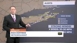 WIND ALERT: Chilly temps today with wind gusts possible up to 50 mph News Clip