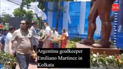 Argentina goalkeeper Emiliano Martinez in Kolkata News Clip