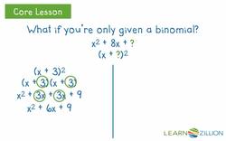 Creating Perfect Square Trinomials by Completing the Square Instructional Video