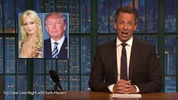 Late-Night Hosts Preview Stormy Daniels Book, Joke About Trump's Private Parts | THR News News Clip