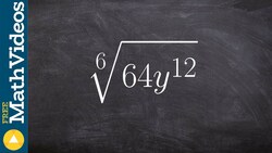 Taking the even root of a term, sixth root Instructional Video