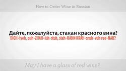 How to Order Wine in Russian Instructional Video