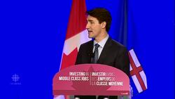 Thousands protest in Calgary as Trudeau meets with oil industry leaders News Clip