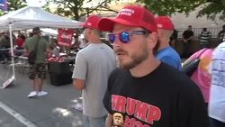 Trump supporters outside Tulsa rally venue News Clip