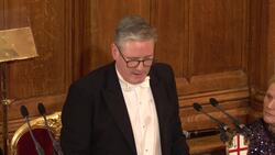 The Prime Minister Sir Keir Starmer delivers his speech at the Lord Mayor's Banquet News Clip