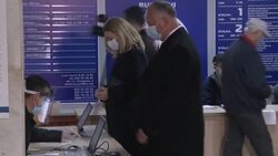 CLEAN : Moldovan president Igor Dodon casts vote during election News Clip