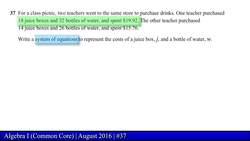 Regents Exam: Algebra I August 2016 (Problem 37 of 37) Instructional Video