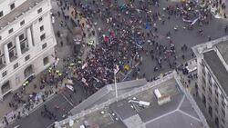 UK: Thousands of protesters march demanding tougher action on climate change around UK on Global Day of Action for Climate Justice.. News Clip