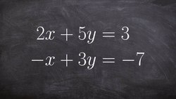 Using elimination to solve a system Instructional Video