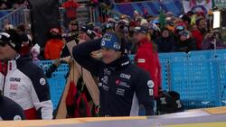 Austria's Raphael Haaser bloodied after crashing into gate in World Cup giant slalom News Clip
