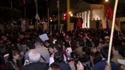 CLEAN : Protesters in Peru celebrate closure of congress News Clip
