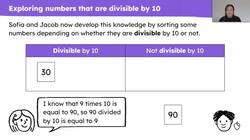 Use knowledge of divisibility rules when the divisor is 10 to solve problems Instructional Video