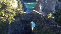 Natural Bridges on the Oregon Coast Stock Footage