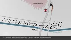 The cross-border effort to honour an American who fought for Canada in WW II News Clip