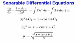 Separable First-Order Differential Equations Instructional Video