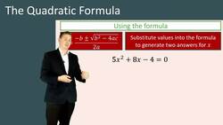 Solving Quadratic Equations with the Quadratic Formula Instructional Video