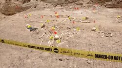 CLEAN : Iraq exhumes remains of Saddam-era victims from mass grave News Clip