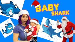 Baby Shark Christmas Song - ESL English for Kids - Bella and Beans Instructional Video