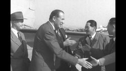 Economic Cooperation Administration head William Foster departs Seoul News Clip