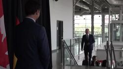 CLEAN : German Chancellor Scholz meets Canadian Prime Minister Trudeau in Montreal News Clip