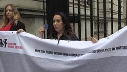 Julian Assange’s partner refused entry to Downing Street to hand in a petition News Clip