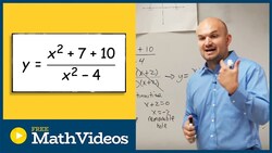 Label and identify discontinuities of a rational function Instructional Video