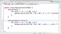 Learn Java from Scratch - A Beginner's Guide - Step 04 - Adding More Methods for Multiplication Table Program Instructional Video